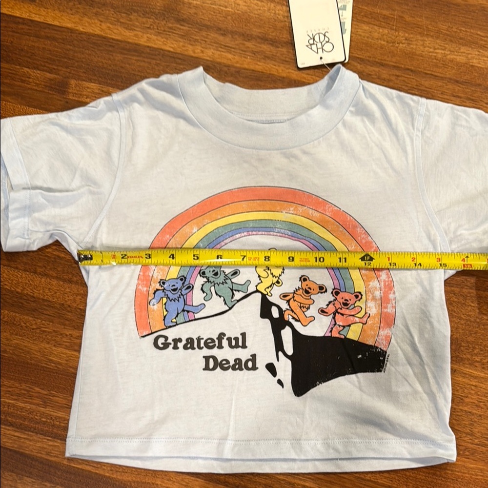 Grateful Dead blue and Orange Short Sleeve xs women’s cropped tshirt